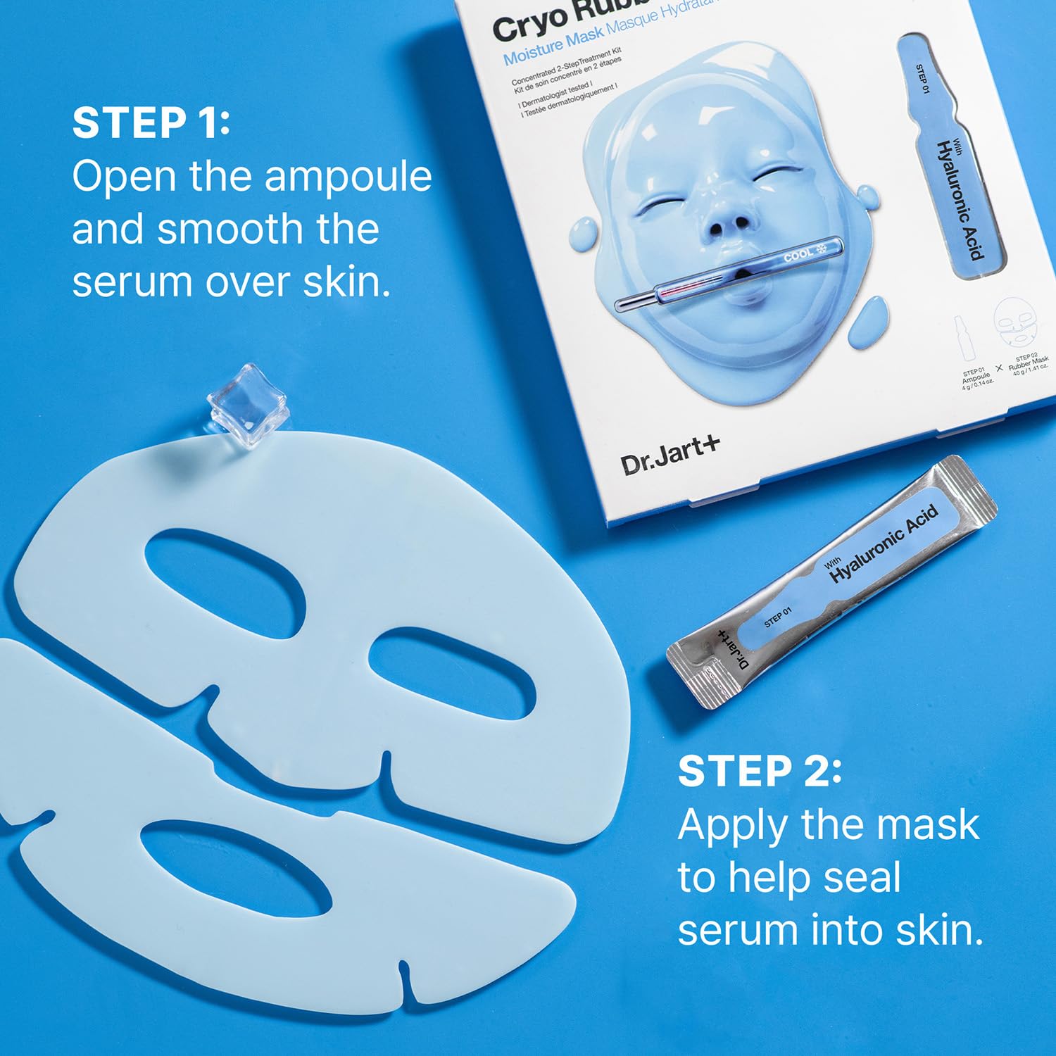 Dr.Jart+ Cryo Rubber Cooling Korean Face Mask with Serum Ampoule| Korean Skin Care | Travel Size