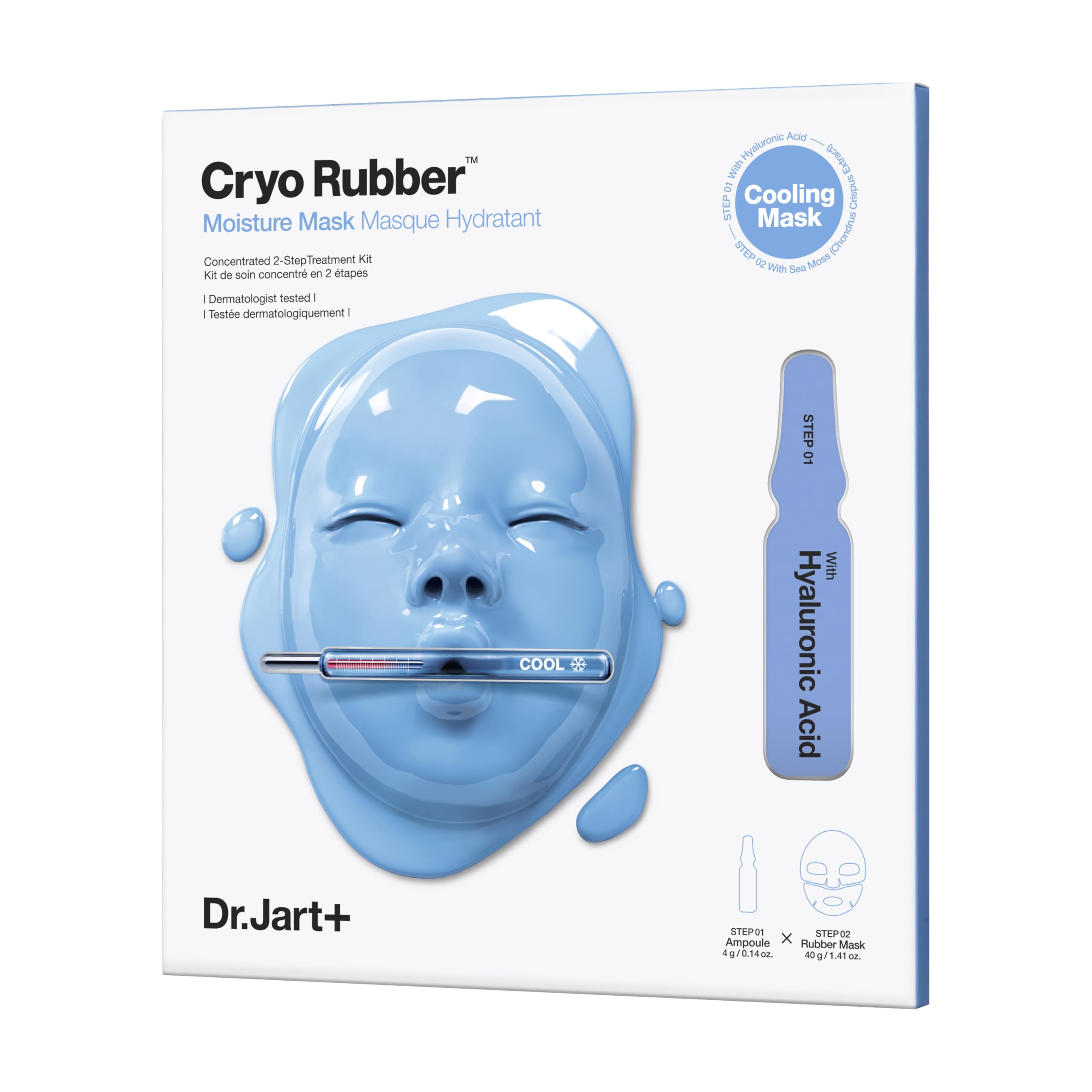 Dr.Jart+ Cryo Rubber Cooling Korean Face Mask with Serum Ampoule| Korean Skin Care | Travel Size